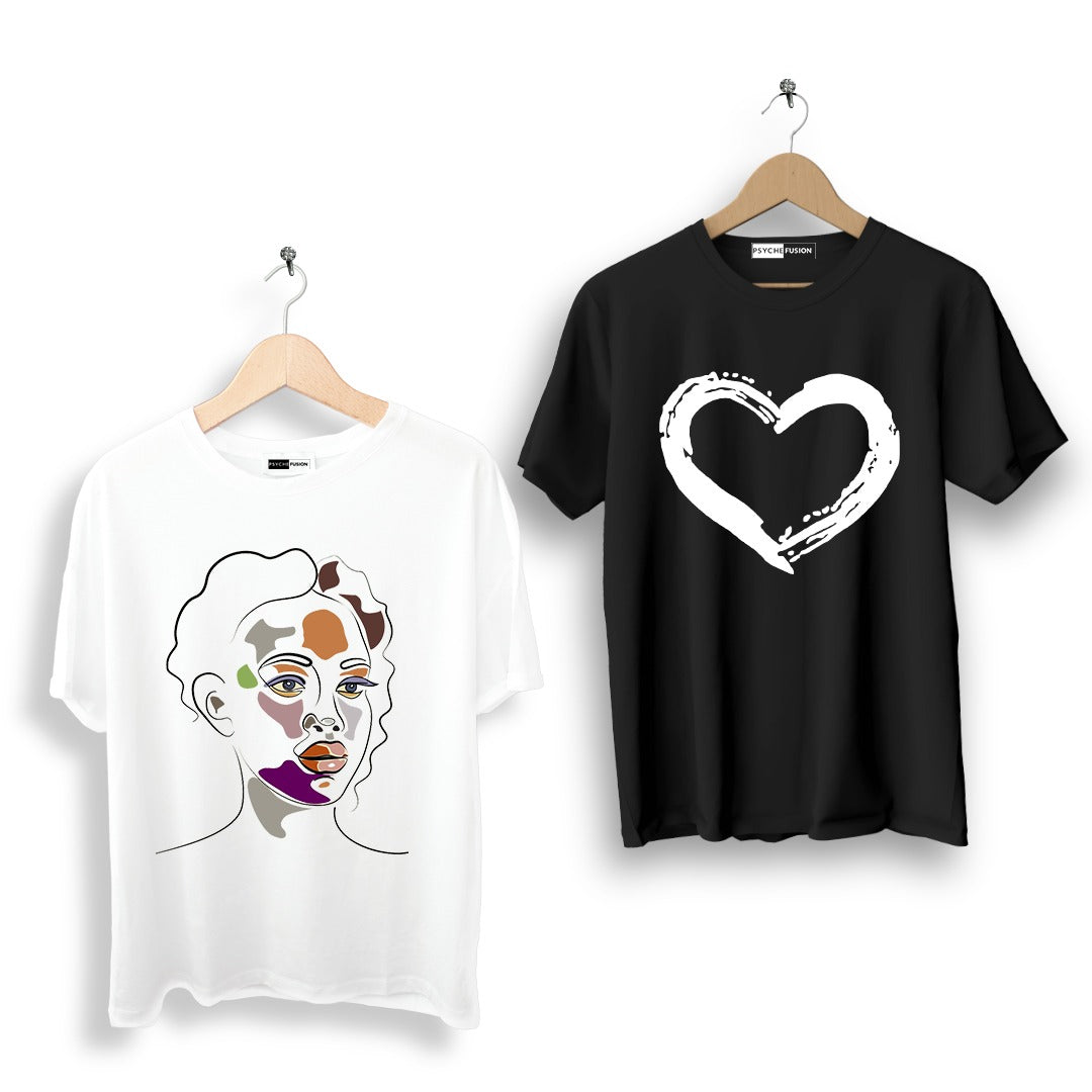 Abstract Beautee x Black Heart Tee