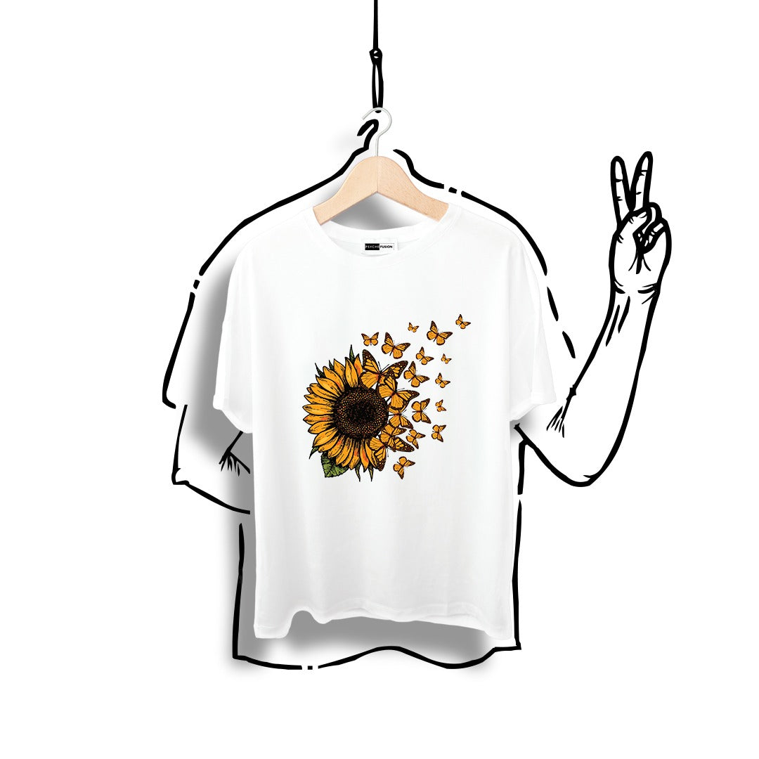 Sunflower Butterfly Tee